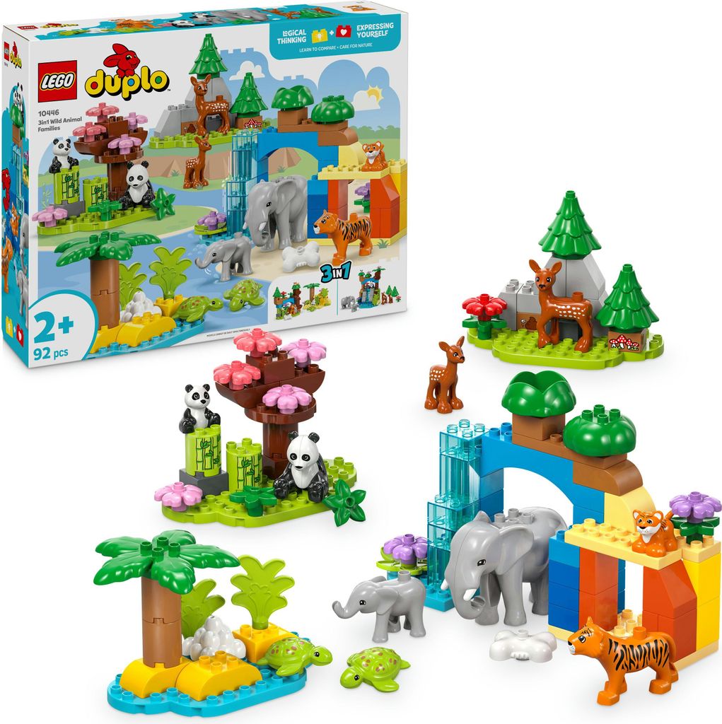 LEGO DUPLO Town Wildtier-Familien 3-in-1 Set - Produktbild 