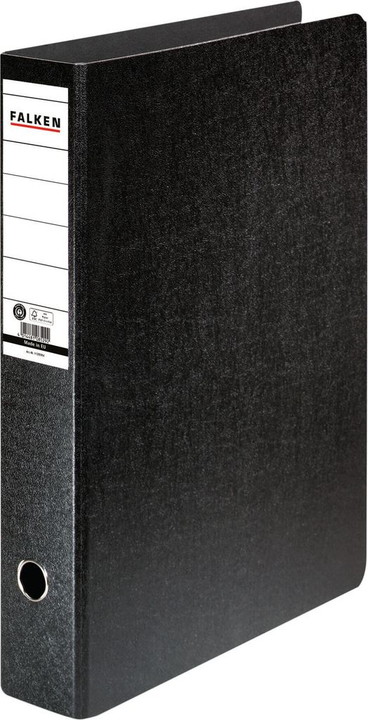 Falken Ordner N80 11285954 DIN A3 hoch 80mm Hartpappe schwarz