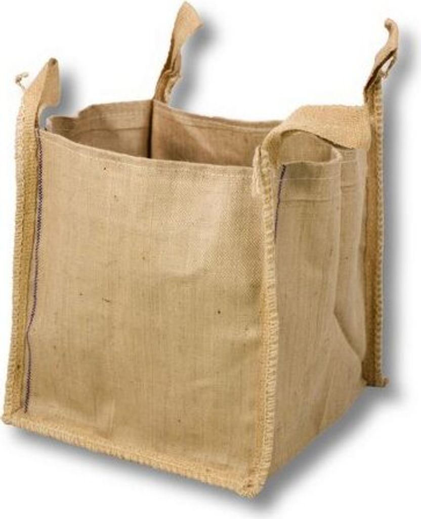 1x Jute Big Bag 40 x 40 x 40 cm Jute natur 64 Liter SWL 500 kg