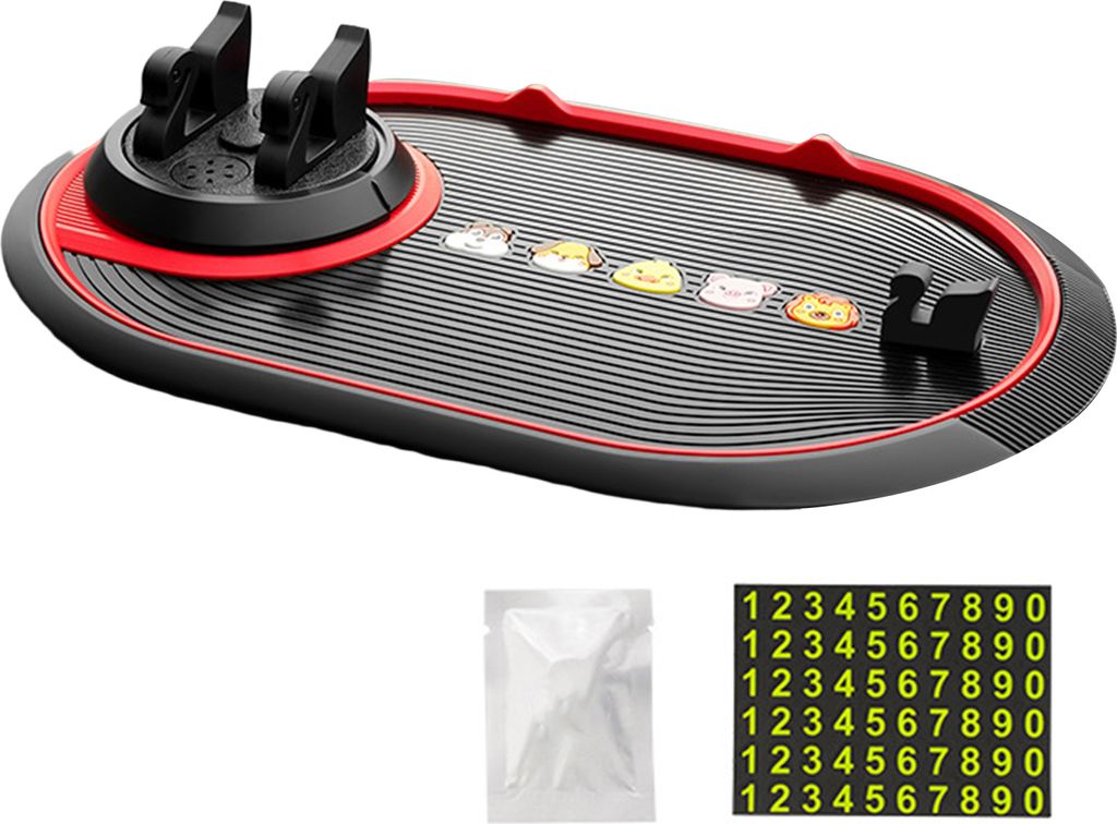 All-in-1 360 Grad drehbarer, rutschfester Telefonhalter, Anti-Rutsch-Mattenhalterung fürs Auto, Silikon-Armaturenbrett, klebrige Telefonhalterungs...