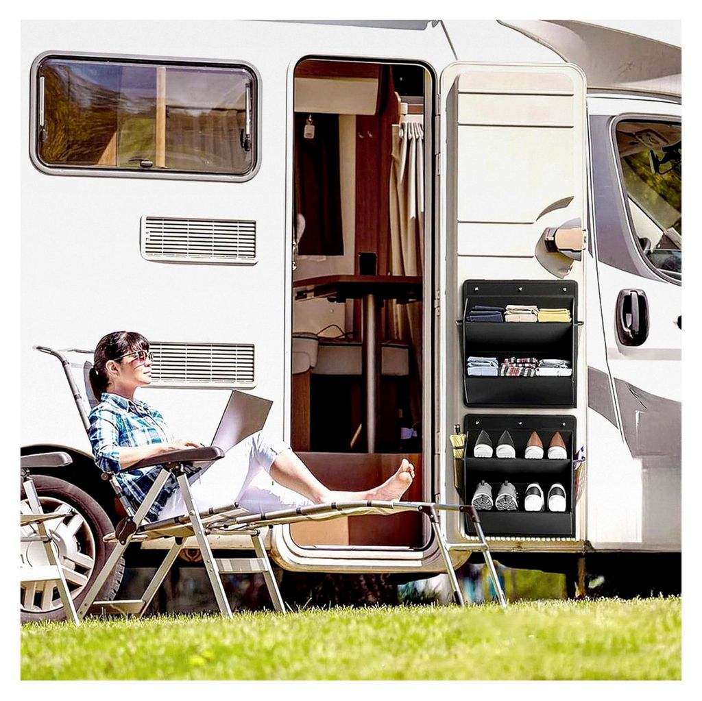 Schuh-Organizer für Wohnmobile | selbstklebendes Schuhregal – platzsparender Organizer für Caps, Spielzeug, Hygieneartikel und Wohnwagen-Zubehör
