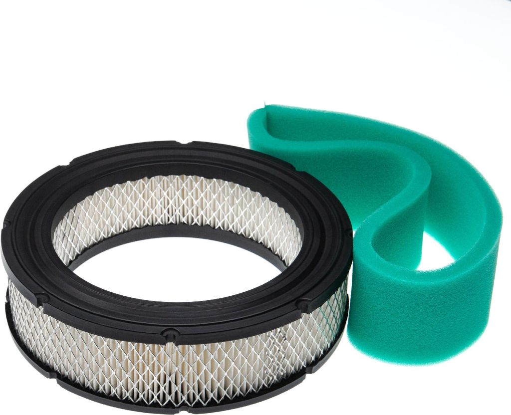 vhbw 1x Schaumfilter, 1x Papierfilter kompatibel mit Briggs & Stratton Vanguard 543477-1079-E1, 543477-1078-E1 Rasentraktor - 2-tlg. Filter-Set