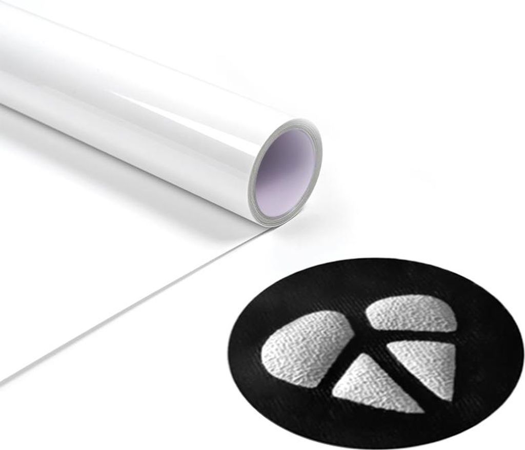 3D Puff Heat Transfer Vinyl Rolle 12"x5ft Wei?, HTV Vinyl fš¹r DIY Kleidung, T-Shirts, Stoffe, Waschmaschinenfest