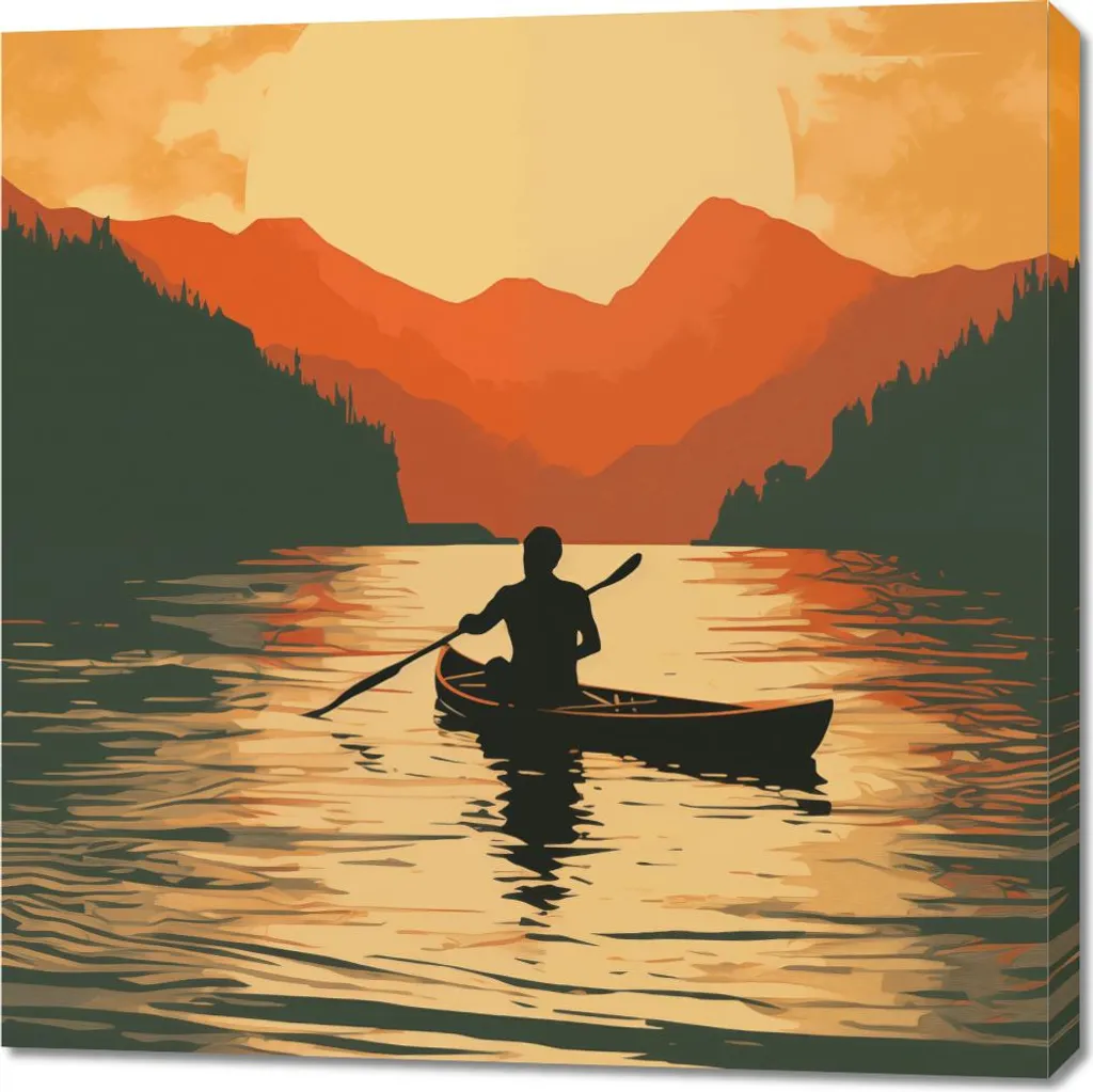 Recensione Quadro 90x90 cm Remare al tramonto | Tela Canvas XXL