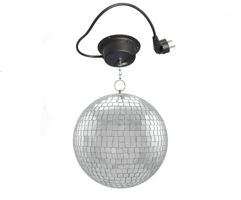 Spiegelkugel Set 20cm Kugel PREMIUM + Motor MBM-203 mit 30cm Knotenkette