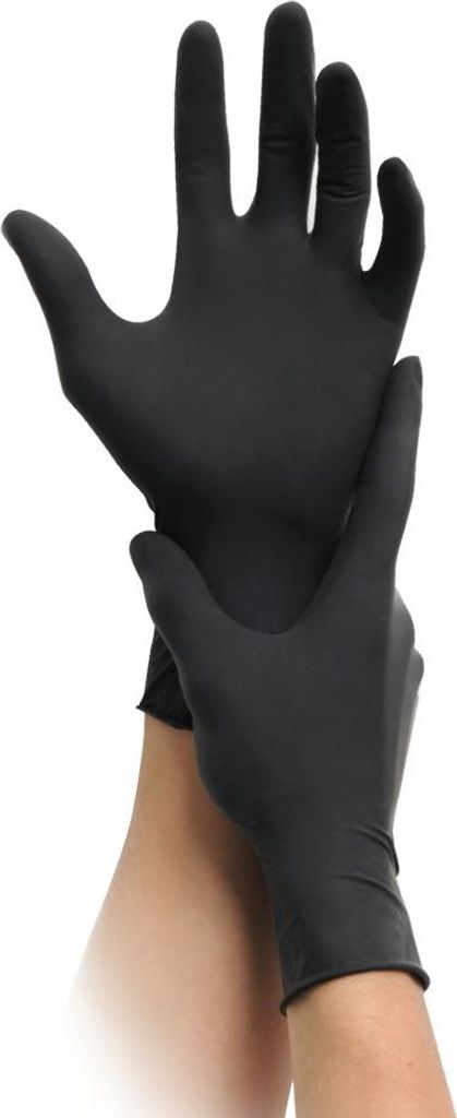 MaiMed Hybrid PF | 1000 Einmalhandschuhe | schwarz | Gr. L | Einweghandschuhe