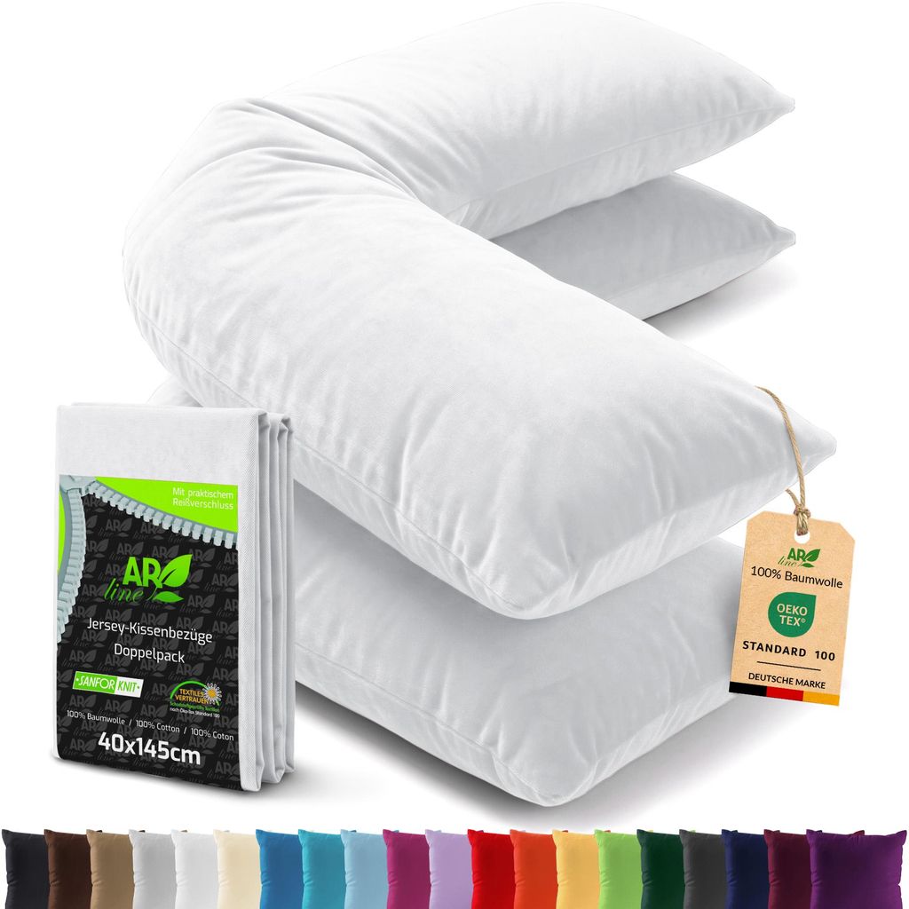 AR Line 2er Pack Jersey Kissenbezüge 40x145 Baumwolle – Produktbild 
