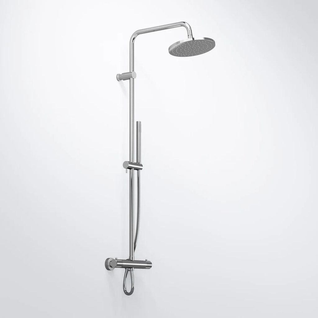 Steinberg Serie 171 Duschsystem, Komplettset inklusive Thermostat, Kopf- und Handbrause, 1712721