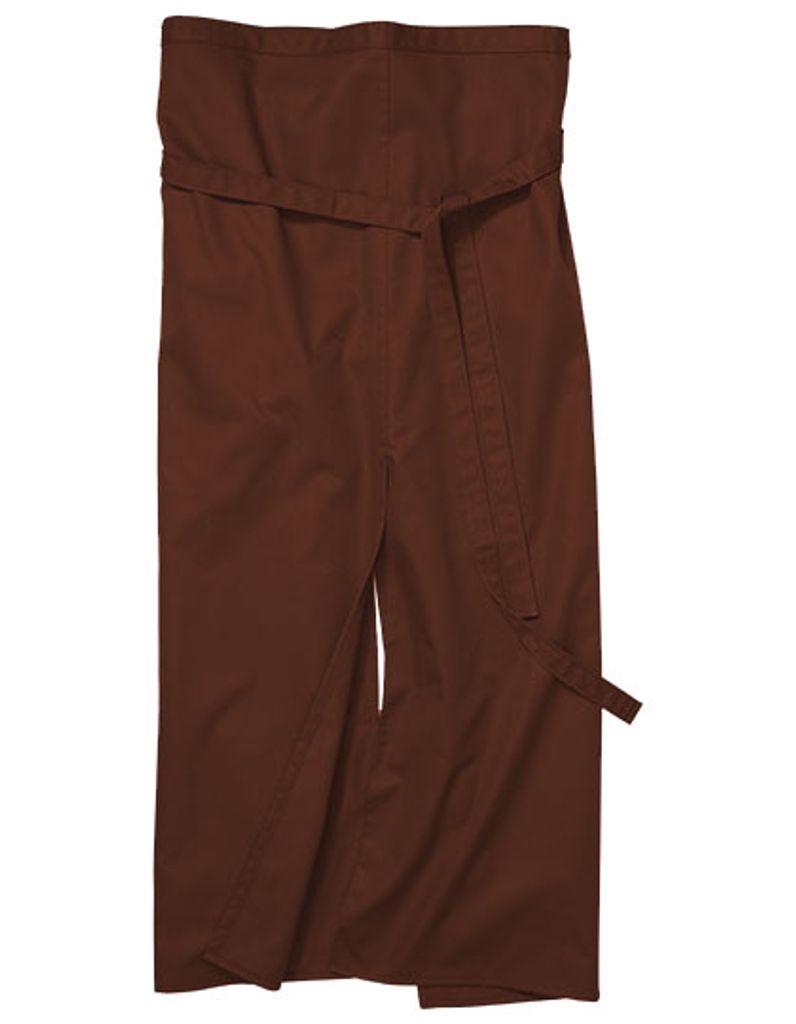 CG Workwear 00110-01 | Slit Apron Milano 100 x 100 cm Waschbar bis 95 °C Gehschlitz - Farbe: Toffee - Größe: 100 x 100 cm