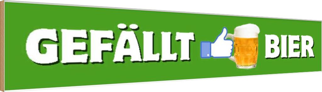 vianmo Holzschild 10x46 cm gefällt Bier Spruch Zitat