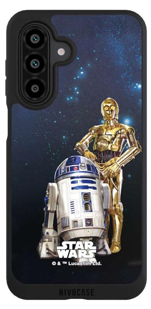 NIVOCASE Handyhülle für Samsung Galaxy A17 5G Hülle NIVOpure Case Schwarz Star Wars Weltall R2D2