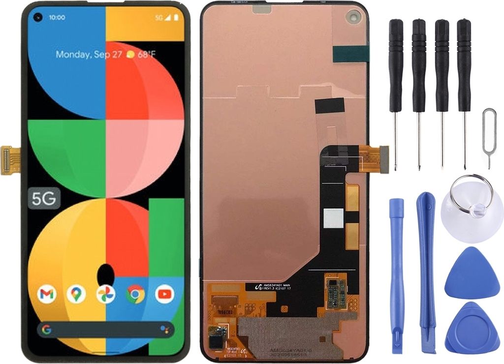 Per Google Pixel 5a 5G Display Full OLED LCD senza cornice Immagine del prodotto 