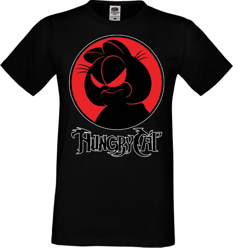 Herren T-Shirt Manga Anime Thundercats Garfield Garfield, Man L / Schwarz