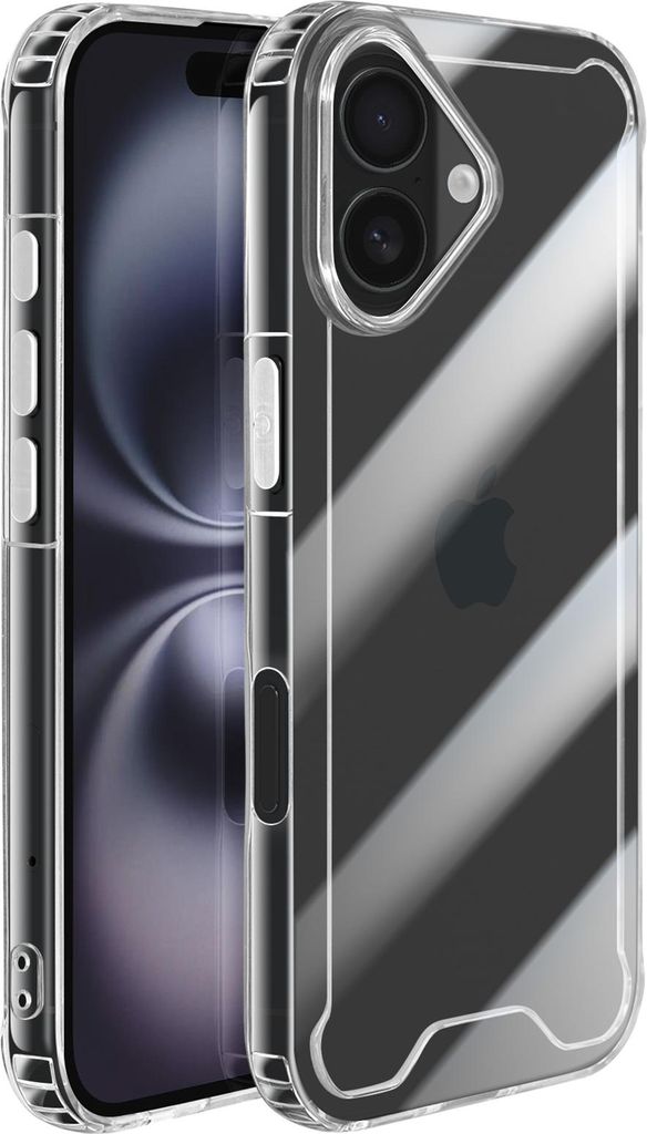 Avizar, Hülle iPhone 17 Silikonrahmen verstärkte Ecken, Transparent