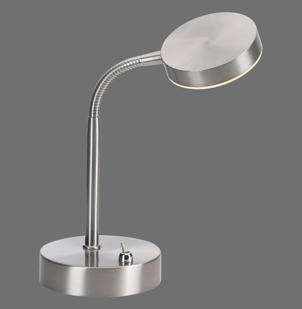 JUST LIGHT HENSKEN LED Tischleuchte Warmweiss 5W stahl Produktbild 