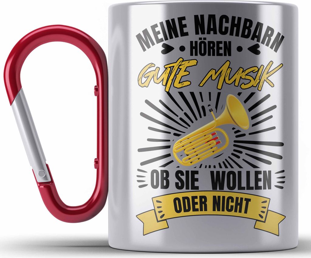 Trendation - Tuba Geschenk Trompete Edelstahl Tasse Produktbild 