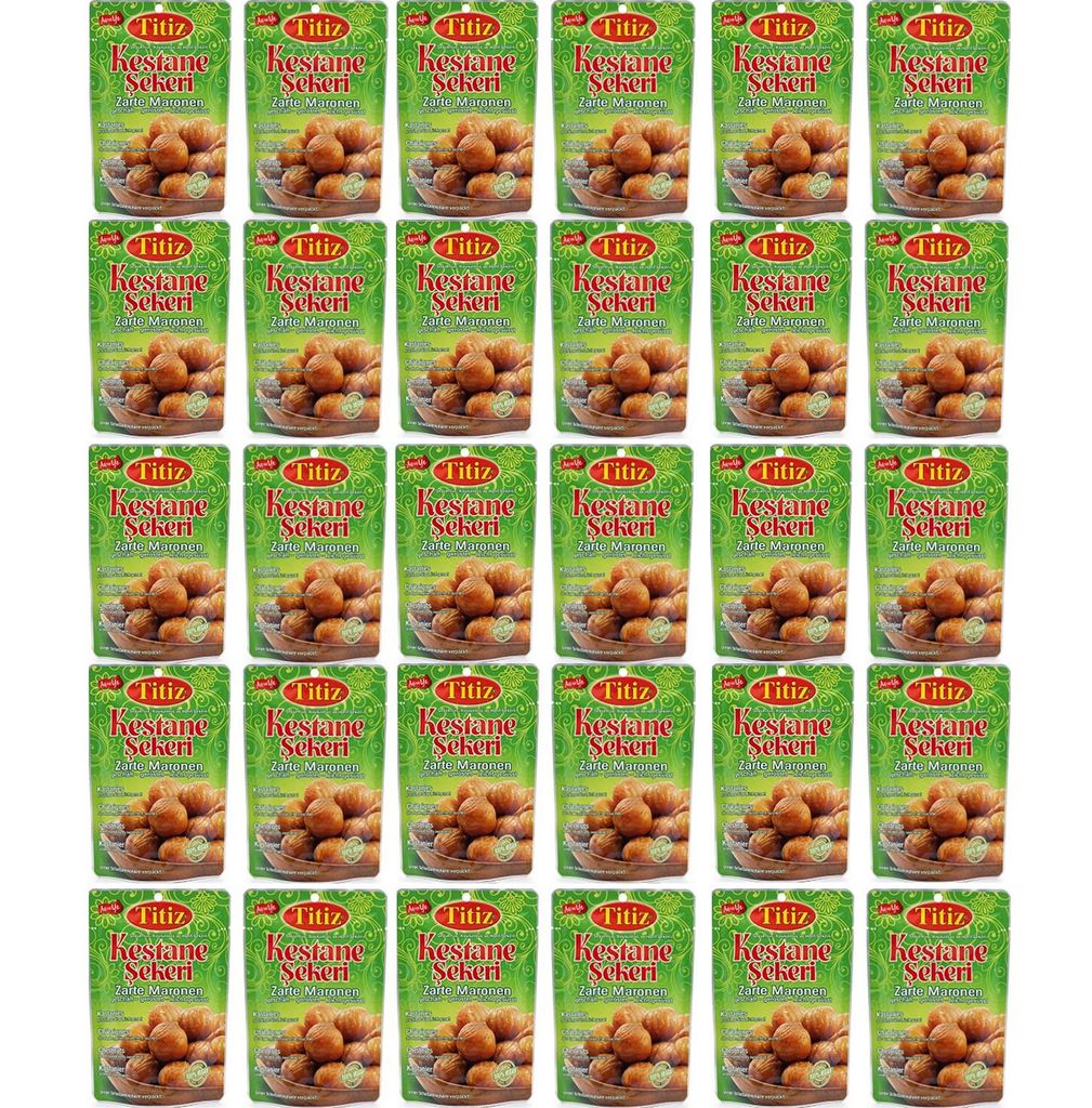 Titiz Zarte Maronen, Leicht Gesüßt Partypaket 30 x 125 g, Produktbild 