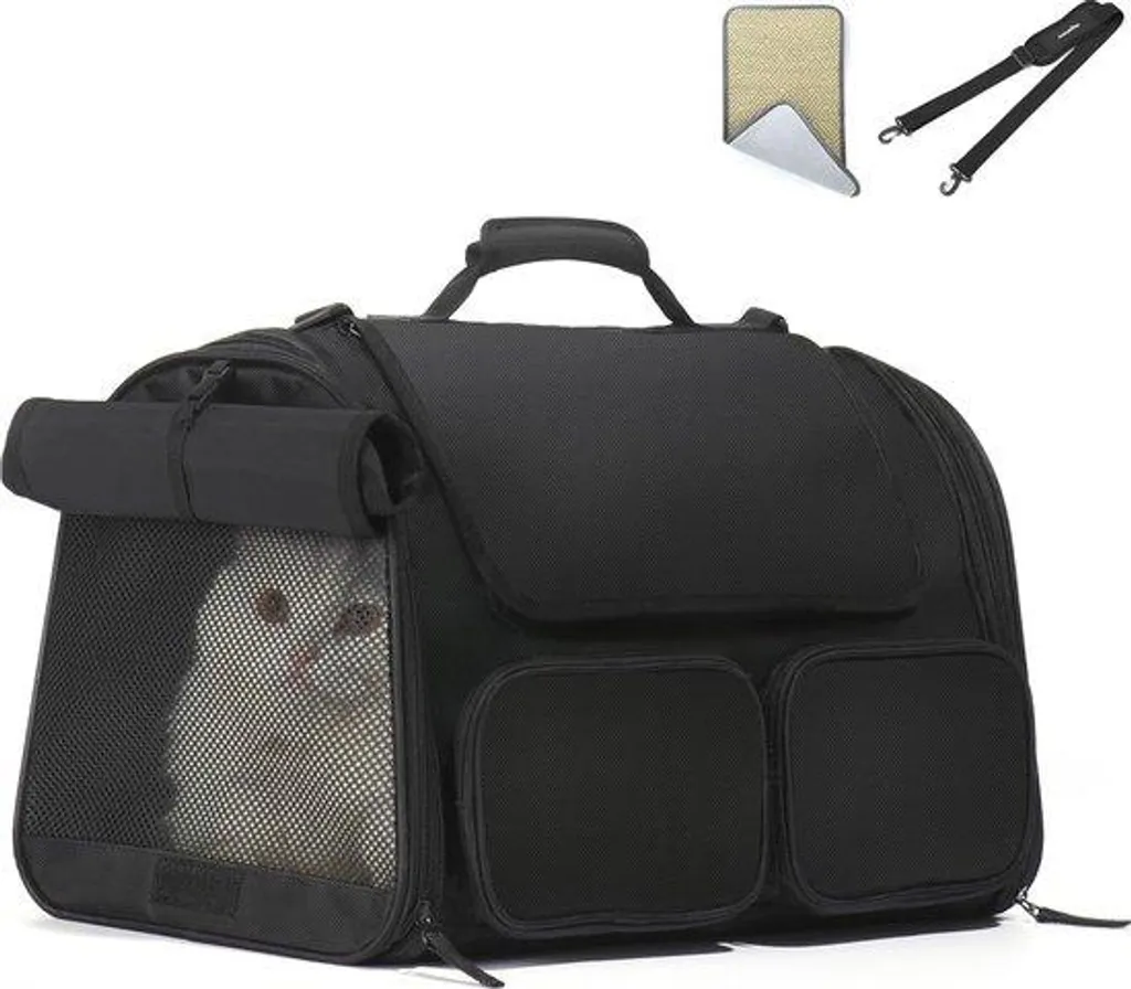 Cage de transport pliable gain de place pour chien et chat jusqu'à 22kg