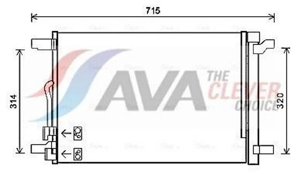Radiateur de clim VNA5335D - Condenseur pour circuit de refroidissement