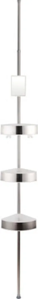 Solution gain de place douche : tablette d'angle télescopique avec miroir