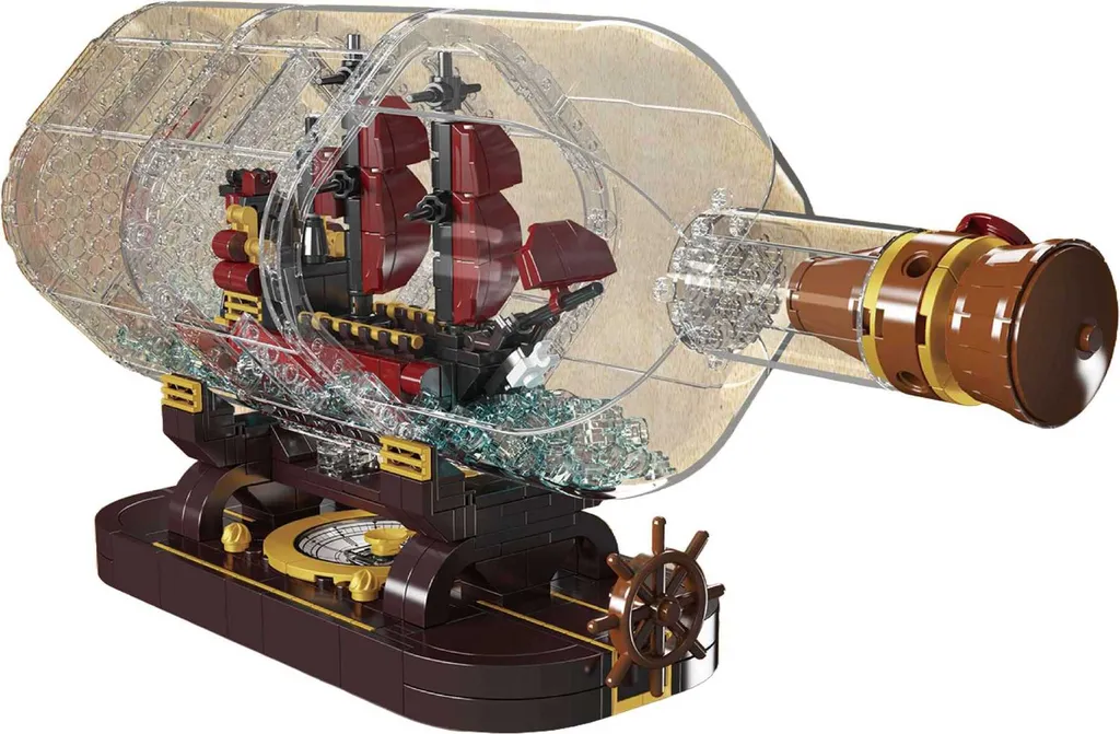 Mould King 10085 Navire Revenge in a Bottle - Modèle d'Exposition