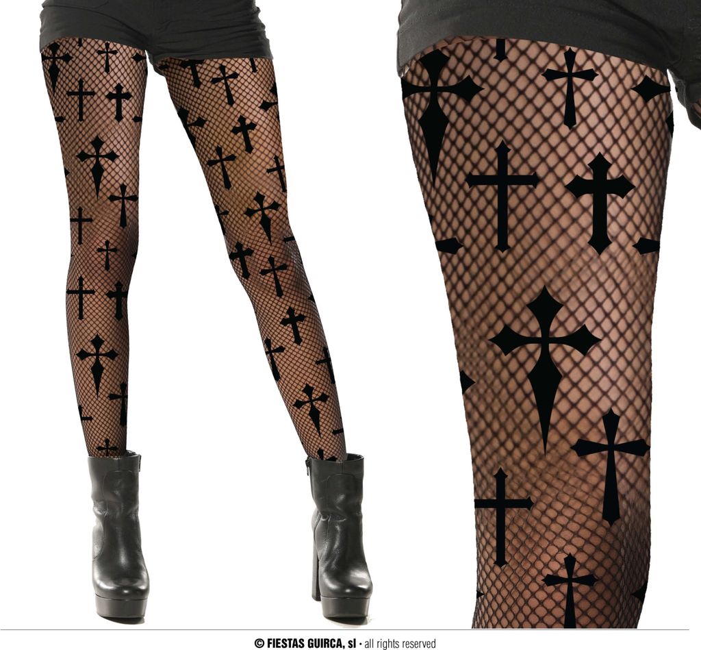 Halloween Kürbis Netzleggings Gruseliges Muster Produktbild 