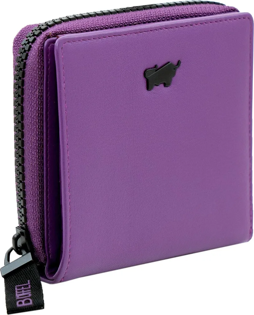 Porte-monnaie zippé en cuir Viola Capri : Petit portefeuille femme
