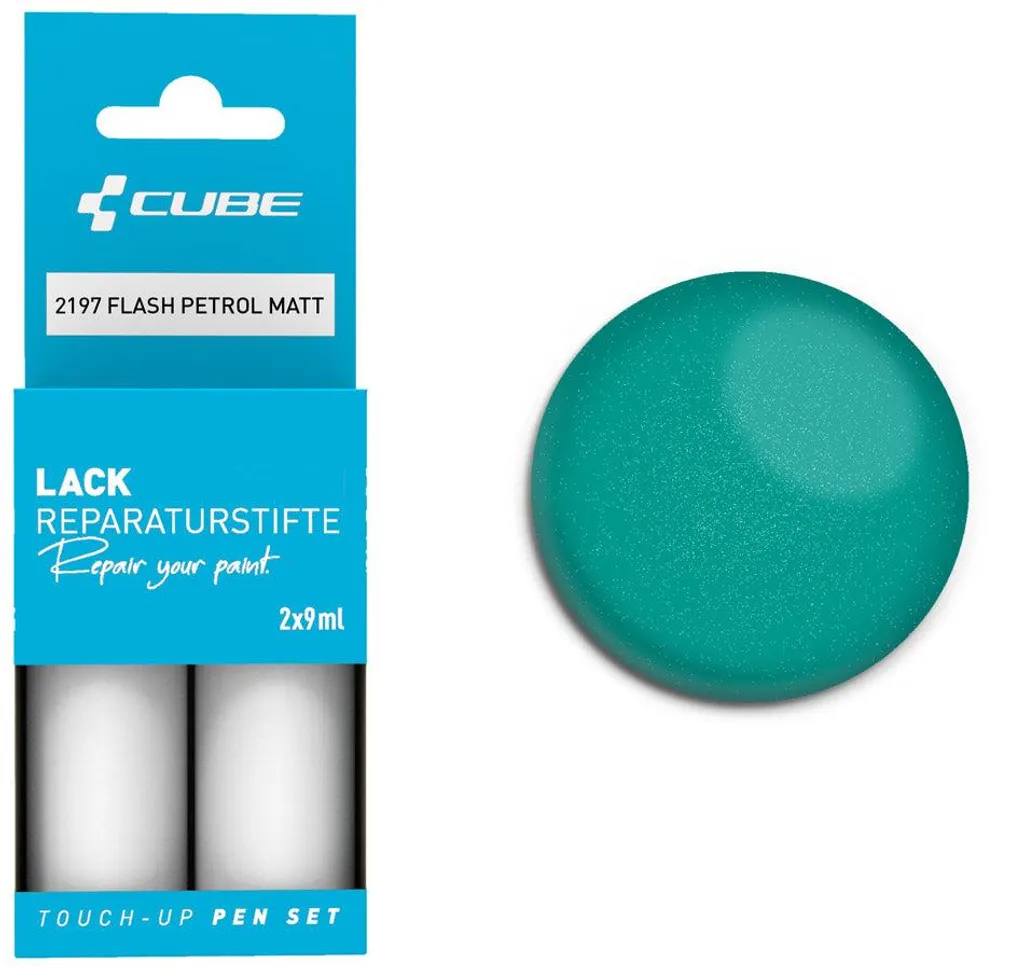 Stylo peinture étanche Cube Flash Petrol mat anti-rayures pour VTT