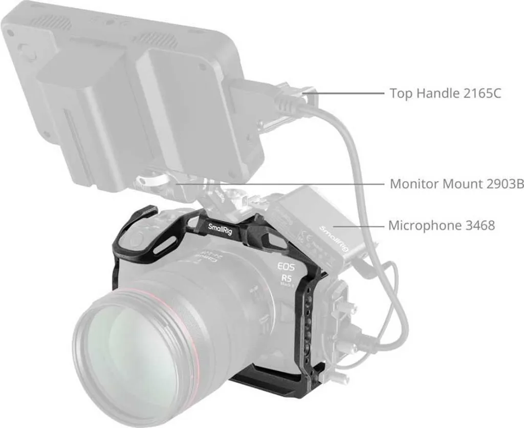 SMALLRIG 4975 Gabbia Black Mamba per Canon EOS R5 Mark II - 3