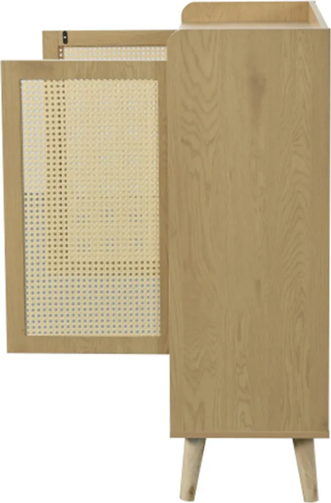 Solution de rangement entrée 80cm : commode rotin pour petits espaces - 4