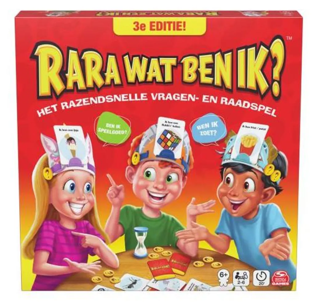 Jeu de cartes éducatif Hedbanz avec bandeaux réglables et sablier