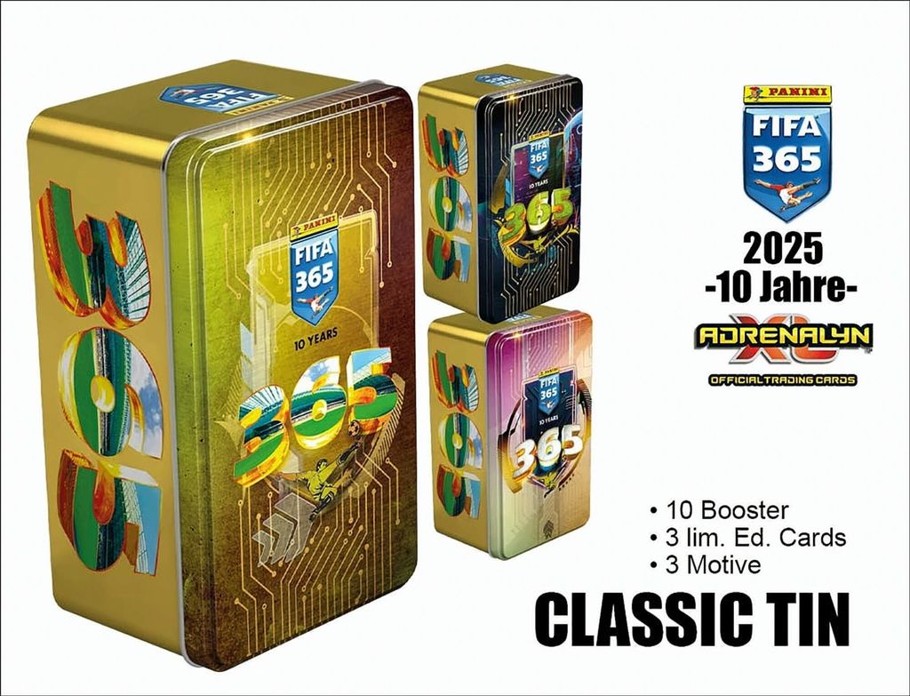 FIFA 365 Adrenalyn XL 2025 Trading Cards Classic Tin
