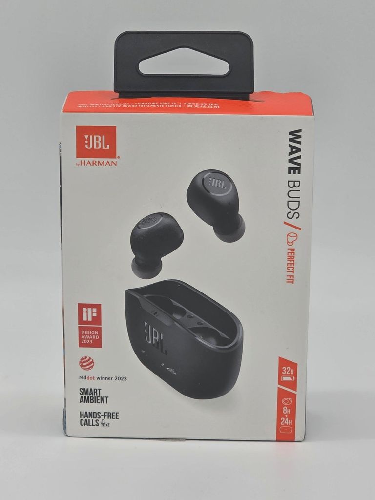 JBL Headphones In-Ear InEar Wave Buds black Schwarz Produktbild 