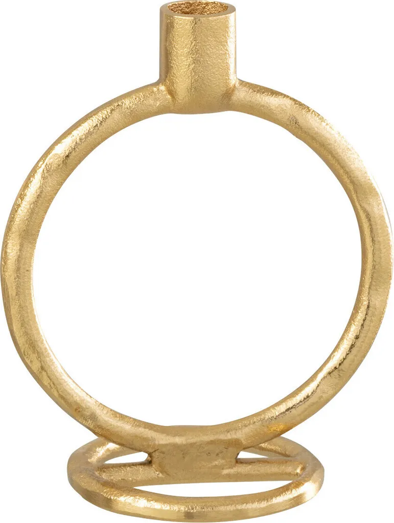 J-Line Bougeoir Ring Aluminium Gold Large - Porte-bougie Doré Chic