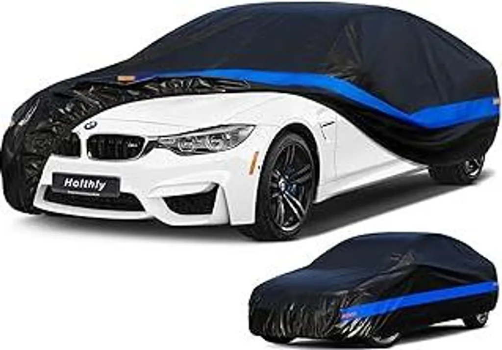 Copriauto impermeabile e traspirante, telo copriauto per garage completo, protezione da pioggia, sole, polvere e raggi UV. Telo copriauto adatto per BMW Serie 4, Mercedes CLE SLS SL, Ford Fusion/Mustang, ecc. 3XL-0