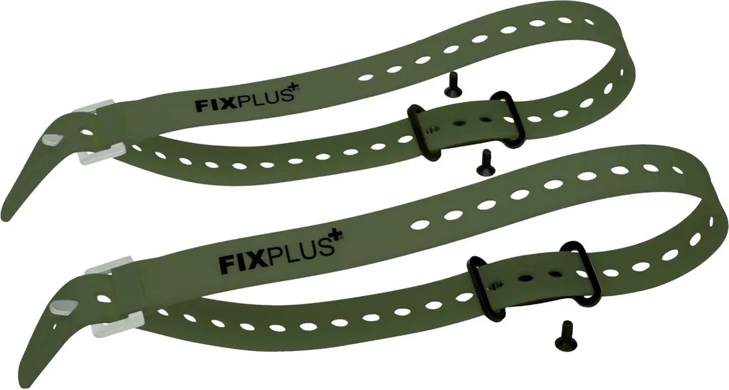 Fixplus Sangle de Serrage en Caoutchouc 66 x 2,2 cm, Lot de 2 Olive