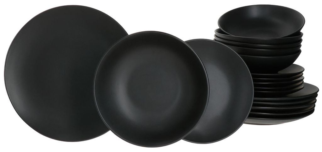 Mambocat Lampart Nero 18-tlg. Teller Set I Ess-, Suppen- & Produktbild 
