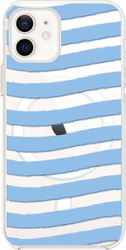 MagSafe iPhone 12 Mini Silikonhülle, Transparent, Blau