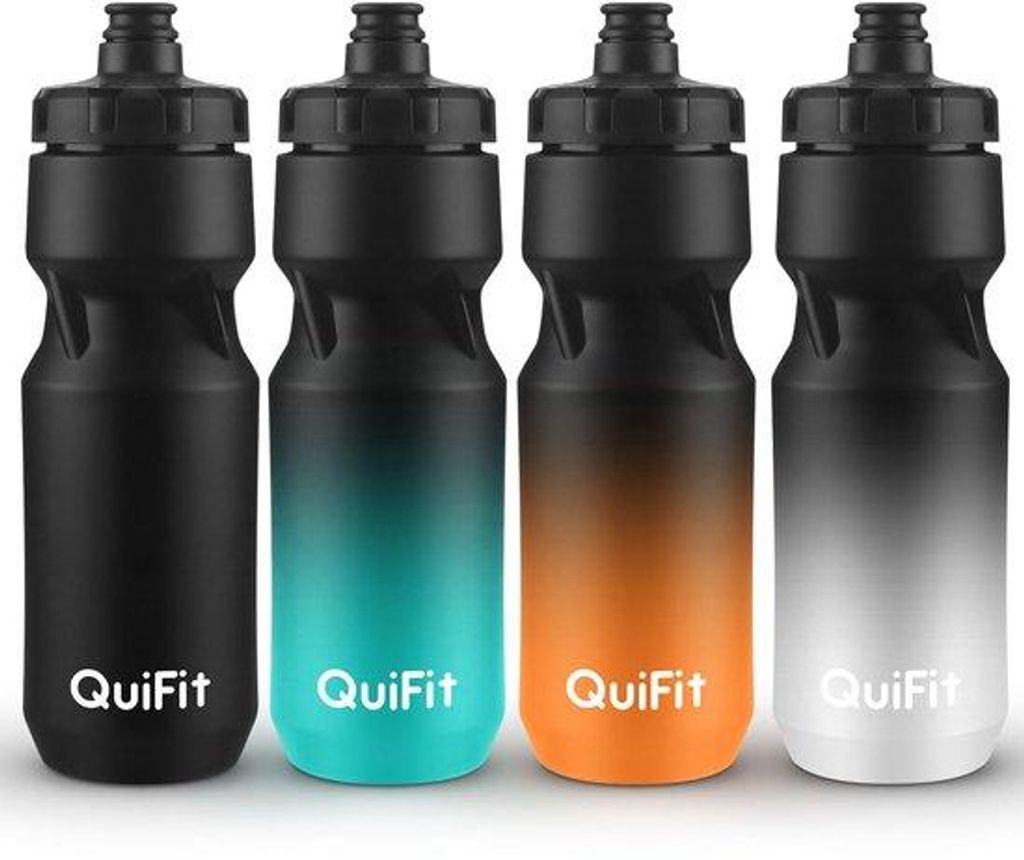 Wasserflasche 710ml, Leicht, 4er Pack, Schwarz, für Fahrradhalter
