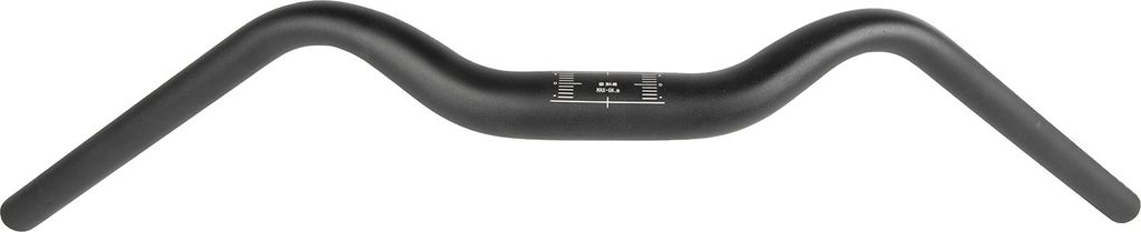 Guidon De Trekking M-Wave HB-C2.1 – Aluminium, Largeur 640mm, Diamètre 31.8mm, Courbé 38° Arrière, 36° Haut