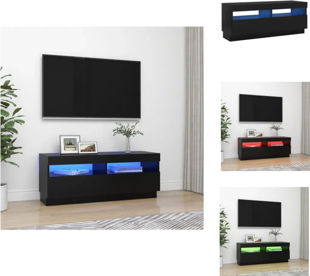 Mobile Porta TV LED RGB Nero vidaXL 100x35x40 cm | Offerta Online