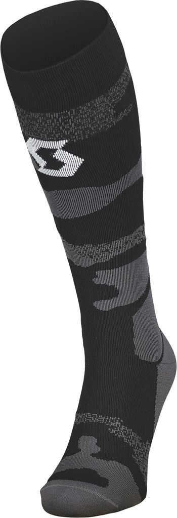 Scott Mid Long Camo Motocross Socken, grau/weiß, 36-38
