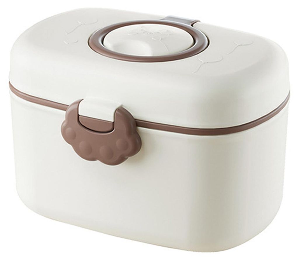 Tragbare Aufbewahrungsbox für Milchpulver (380/550 ml), auslaufsicher, ideal für unterwegs, als Spender für Babynahrung und Snacks.