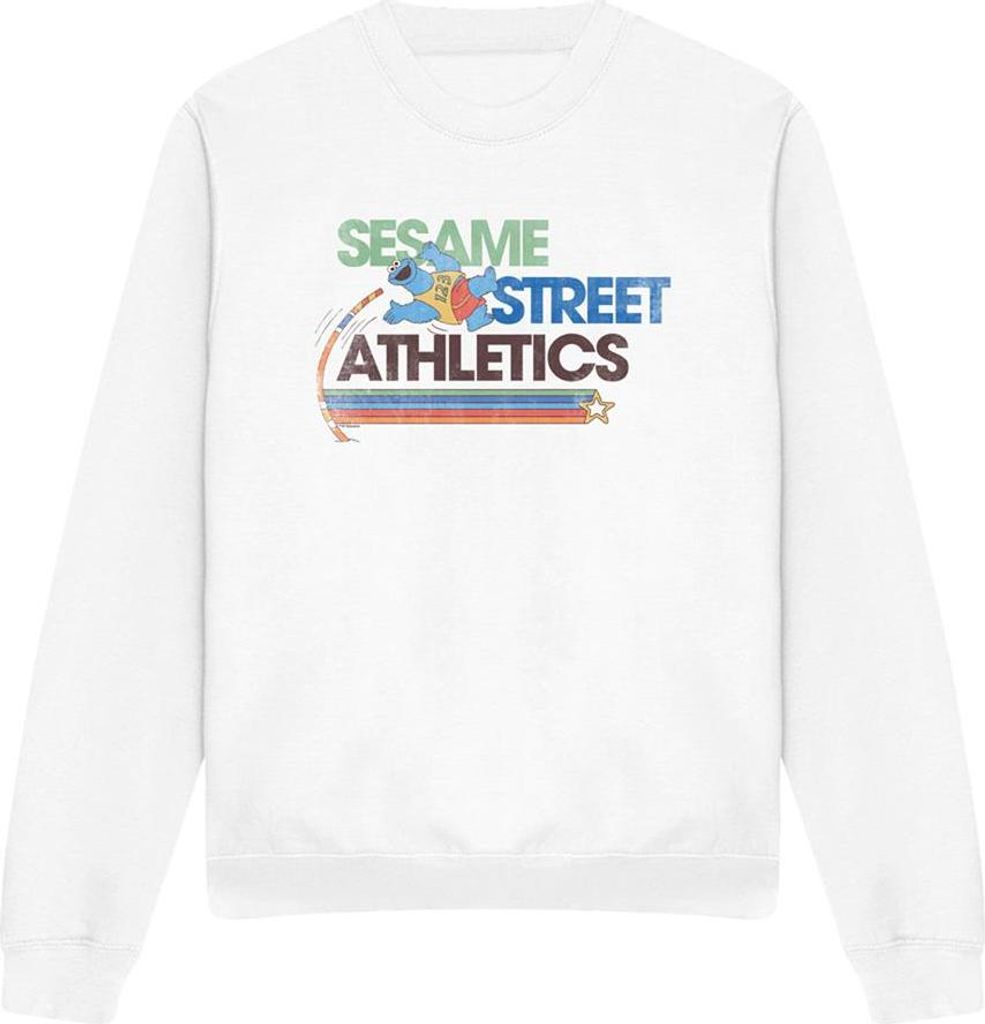 Sesame Street - "Street Athletics" Sweatshirt für Herren/Damen Uni TV28841 (XL) (Weiß)