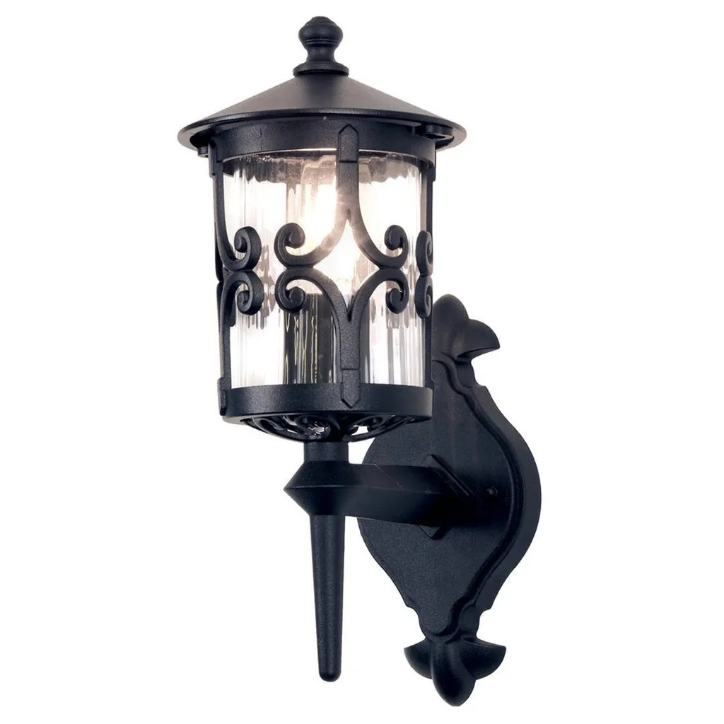 Lanterne murale extérieure Hereford noire style classique Elstead
