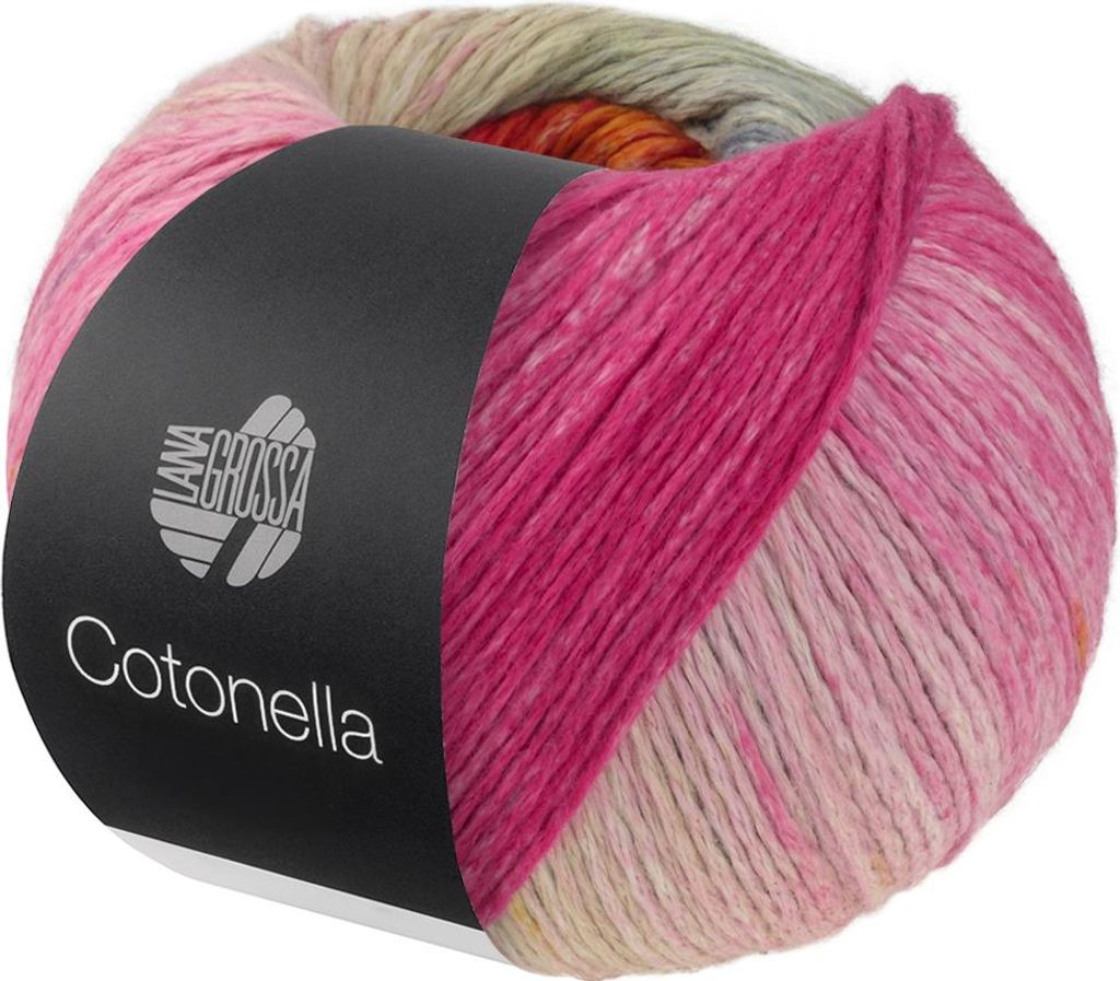Lana Grossa - Cotonella 0019 camel pink fuchsia rotviolett Produktbild 