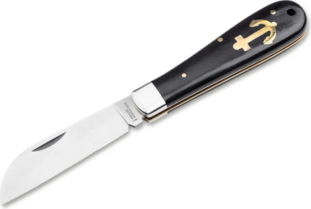 Couteau d'Ancrage Robuste avec Manche Antidérapant et Lame Inox