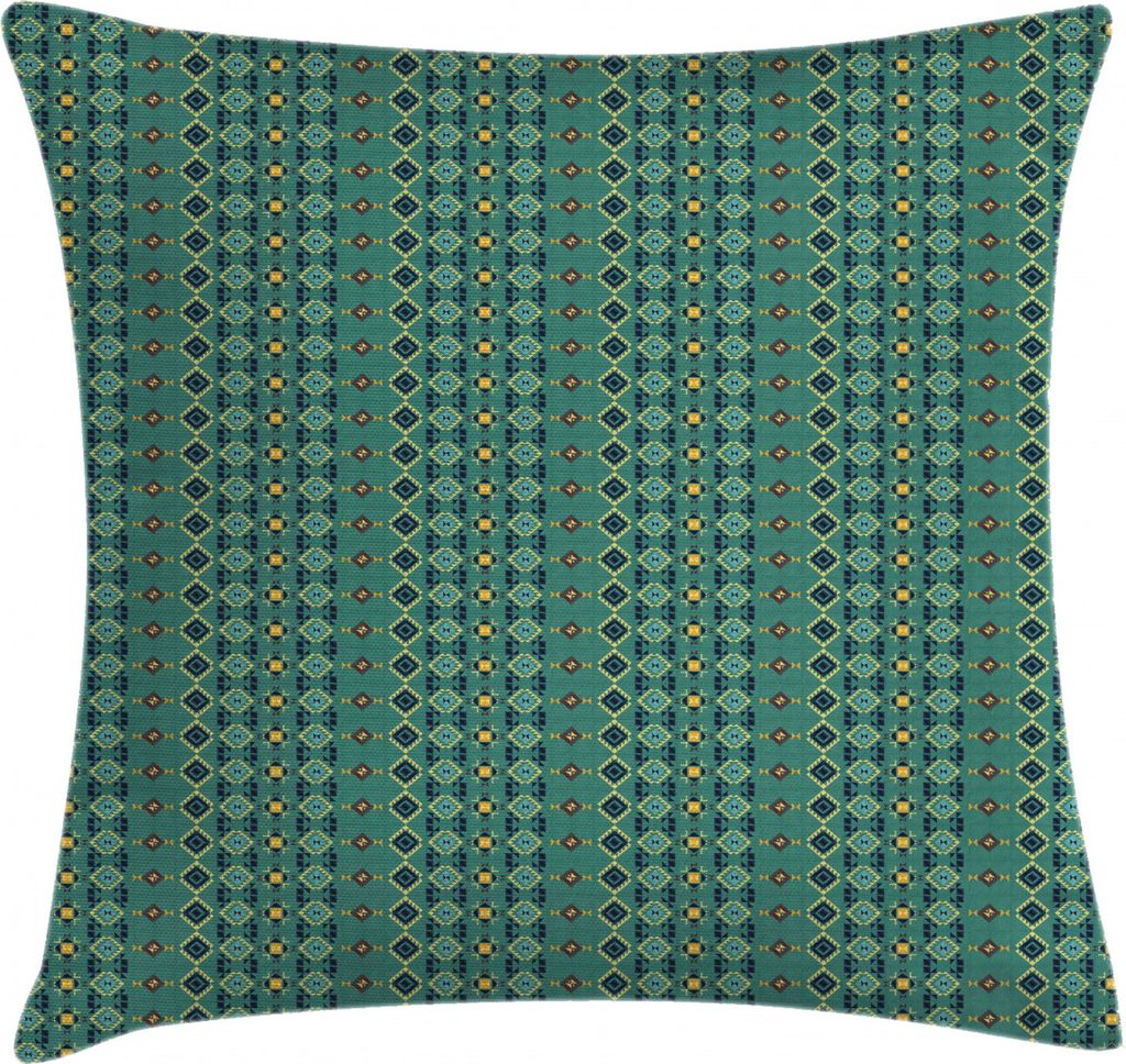 ABAKUHAUS Boho Kissenbezug, Aztekische geometrische Motive, Kissenhülle mit Reißverschluss Waschbar Farbfest Beidseitiger Druck, 45 x 45 cm, Dunk...