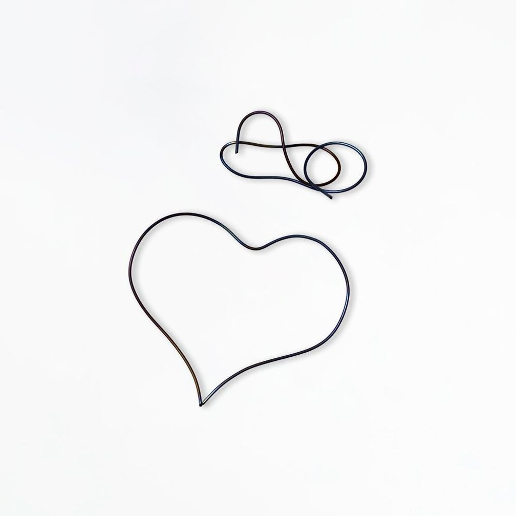 Nitinol Herz Neuheit 15 cm – im kalten Zustand verformbar, Produktbild 