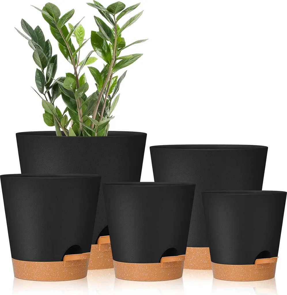 Pots de fleurs pour plantes d'intérieur avec réserve d'eau et drainage